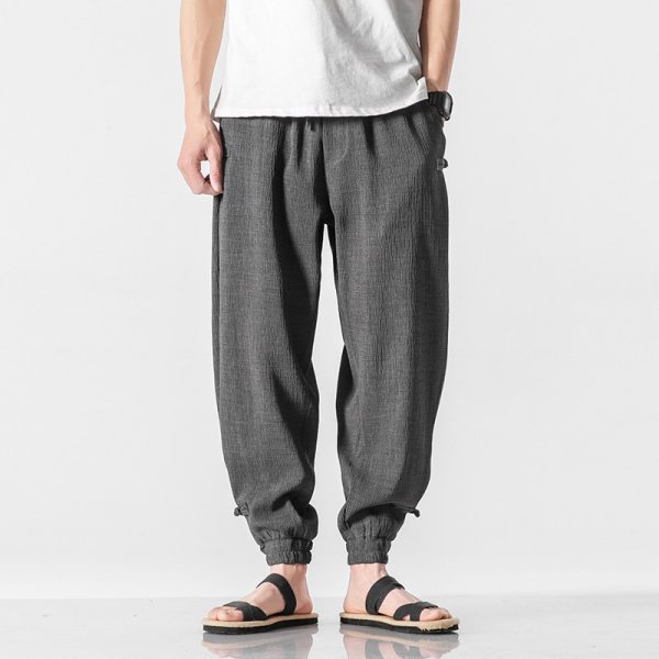 Summer New Style Chinese Style Thin Trousers Linen